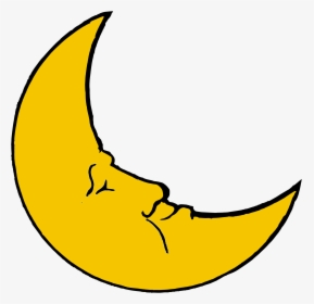 Smiling Moon Crescent - Crescent Moon Clipart, HD Png Download, Transparent PNG