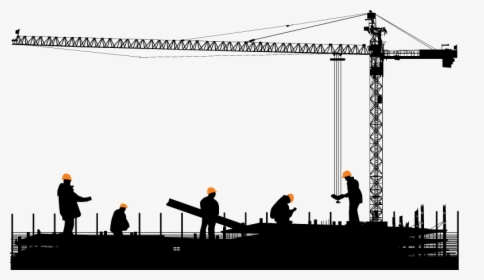 Construction Png Images Silhouette Buildings Construction - Illustration, Transparent Png, Transparent PNG