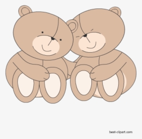 Cute Teddy Bears Valentine Clip Art - Portable Network Graphics, HD Png Download, Transparent PNG
