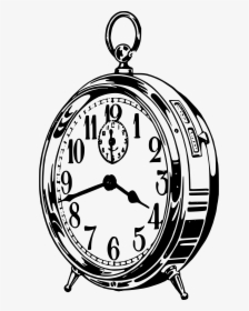 Classic Alarm Clock Clip Arts - Clock Black And White Png, Transparent Png, Transparent PNG