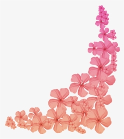 Ftestickers Flowers Corner Border Gradientcolors - Pink Flower Corner Border, HD Png Download, Transparent PNG
