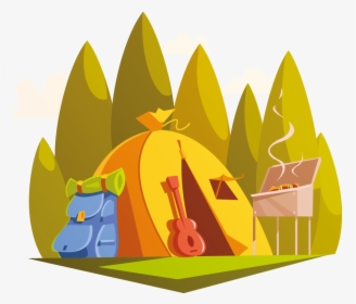 Clip Art Outdoor Recreation Cartoon Camping - Hiking Cartoon, HD Png Download, Transparent PNG
