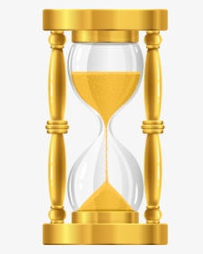 Gold Sand Clock Png Clip Art - Golden Hourglass, Transparent Png, Transparent PNG