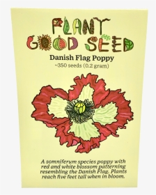 Danish Flag Poppy - Open Pollination, HD Png Download, Transparent PNG