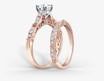 Stella 18k Rose Gold Engagement Ring Image 2 D - Ring, HD Png Download, Transparent PNG