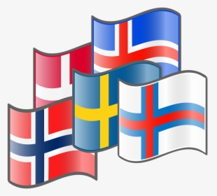 Nordic Flags Denmark Iceland Free Picture - Scandinavia Flag Png, Transparent Png, Transparent PNG