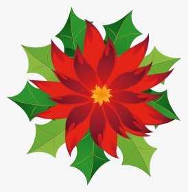Christmas Poinsettia Clipart - Poinsettia Clipart Png, Transparent Png, Transparent PNG