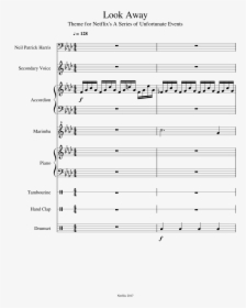 Look Away A Series Of Unfortunate Events Piano Sheet, HD Png Download, Transparent PNG