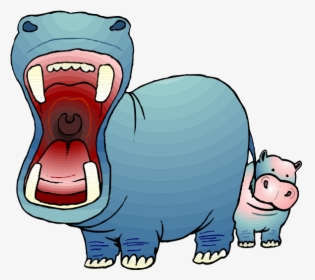 Hippo Clipart Pig Hippopotamus Clip Art - Hungry Hippo Clipart, HD Png Download, Transparent PNG