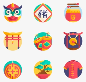 Chinese New Year Decoration Png - Transparent Chinese New Year Icons Png, Png Download, Transparent PNG