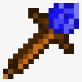 Diamond Axe Minecraft Png , Png Download - Minecraft Short Diamond Sword, Transparent Png, Transparent PNG