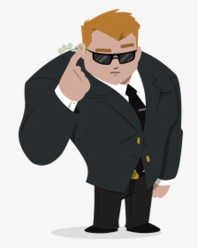 Security-dude - Cartoon Dude In A Suit, HD Png Download, Transparent PNG