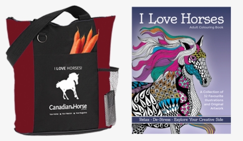 I Love Horses Tote Bag And I Love Horses Colouring - Mane, HD Png Download, Transparent PNG