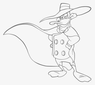 Darkwing Duck By Milopanic - Line Art, HD Png Download, Transparent PNG