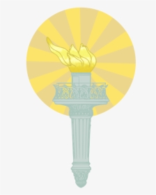 Liberty Torch Colored - Circle, HD Png Download, Transparent PNG