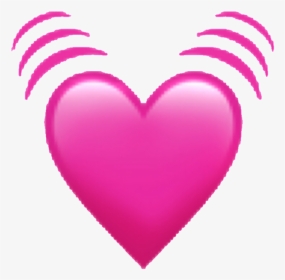 Ios Emoji✨ Emoji Iphone Ios Heart Hearts Spin Edit - Plain Pink Heart Emoji, HD Png Download, Transparent PNG