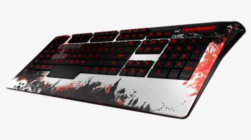 White And Red Gaming Keyboard, HD Png Download, Transparent PNG