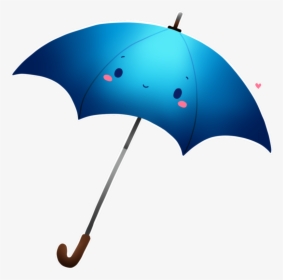 Blue Umbrella Png Vector Free Download - Drawing Of Blue Umbrella, Transparent Png, Transparent PNG