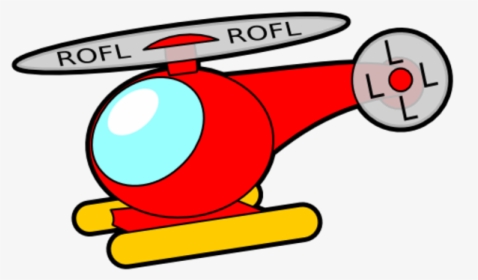 Rofl Rofl Lol Helicopter Yellow Mode Of Transport Clip - Helicopter Animated Png, Transparent Png, Transparent PNG