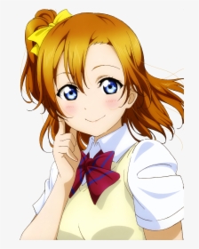 Short Orange Haired Anime Girl, HD Png Download, Transparent PNG