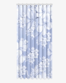 Delicate Floral Pattern,blue Window Curtain - Window Valance, HD Png Download, Transparent PNG