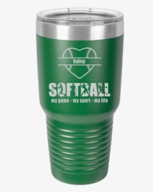 Personalized Heart Softball Tumbler - Tumbler, HD Png Download, Transparent PNG