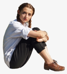 People Woman Women Lady Sitting Looking - Sitting, HD Png Download, Transparent PNG