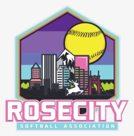Rose City Softball Association Logo - Graphic Design, HD Png Download, Transparent PNG