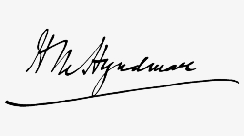 Henry Hyndman Signature - Old Signature Black And White, HD Png Download, Transparent PNG