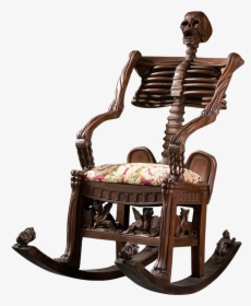 Skeleton Rocking Chair Gif , Png Download - Skull Rocking Chair, Transparent Png, Transparent PNG
