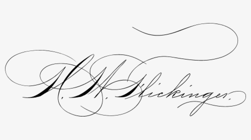 Henry W Flickinger 1886 Signature - Line Art, HD Png Download ...