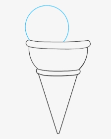 How To Draw Ice Cream - Line Art, HD Png Download, Transparent PNG