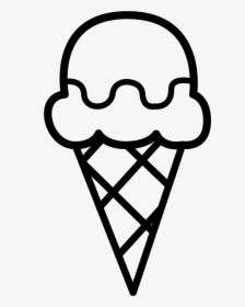 Ice Cream Cone Clipart , Png Download - Ice Cream Clipart Black And White Png, Transparent Png, Transparent PNG