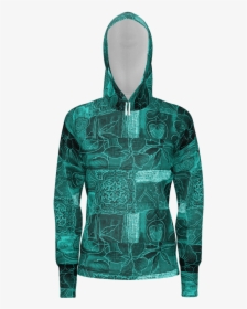 Green Abstract Pattern Hoodie - Hoodie, HD Png Download, Transparent PNG