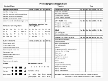Preschool Report Card Main Image - Report Card Templates For Preschool, HD Png Download, Transparent PNG