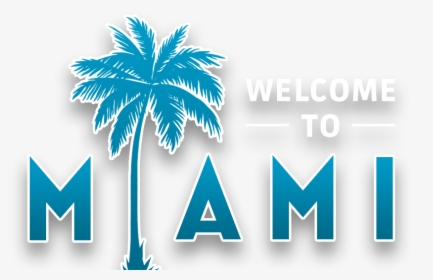 Welcome To Miami - Coconut Tree Silhouette Png, Transparent Png, Transparent PNG