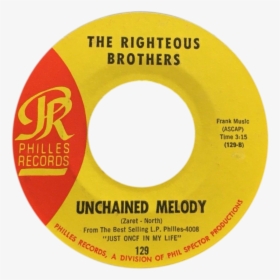 Unchained Melody By Righteous Brothers 1965 Us Vinyl - Unchained Melody The Righteous Brothers Record, HD Png Download, Transparent PNG