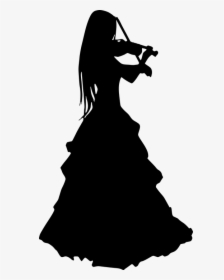 Girl Playing Violin Silhouette, HD Png Download, Transparent PNG