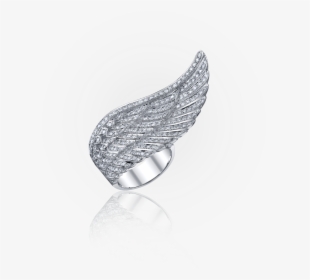 Single Angel Wing Ring Angel Wing Ring - Engagement Ring, HD Png Download, Transparent PNG