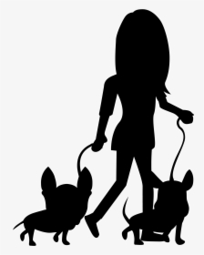 Cat Dog Black & White - Illustration, HD Png Download, Transparent PNG