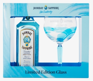 Bombay Sapphire Gin 70cl Glass Pack - Wine Glass, HD Png Download, Transparent PNG