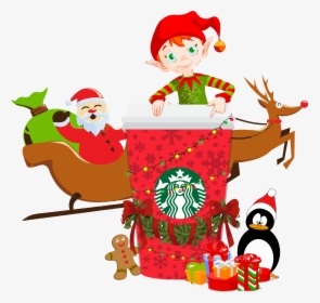Indeed, It’s Just A Cup - Santa S Sleigh Illustration, HD Png Download, Transparent PNG