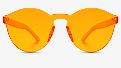Round Tinted Orange Retro Party Sunglasses, HD Png Download, Transparent PNG