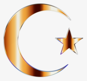 Moon And Star Png Hd Transparent Moon And Star Hd Image - Crescent Moon And Star Transparent Background, Png Download, Transparent PNG