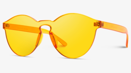 Round Tinted Orange Retro Party Sunglasses - Plastic, HD Png Download, Transparent PNG