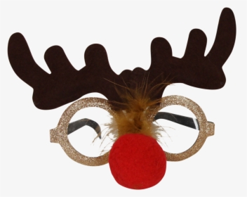 Festive Rudolph Christmas Party Glasses - Mask, HD Png Download, Transparent PNG