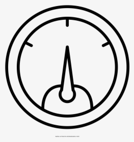 Speedometer Coloring Page - Accelerate, HD Png Download, Transparent PNG