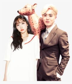 Suho Exo Twicenayeon Twice Nayeon Suyeon Exotwice Once - Exo Suho And Twice Nayeon, HD Png Download, Transparent PNG