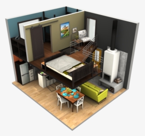 Tinyhousebigloft - Tiny House Plans 3d, HD Png Download, Transparent PNG