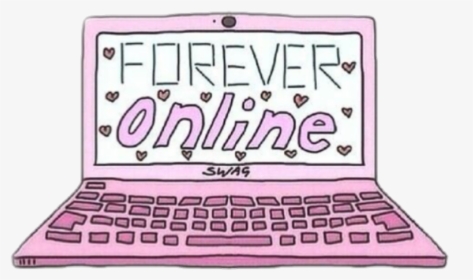 #freetoedit #random #tumblr #computer #laptop #pink - Laptop Tumblr Png, Transparent Png, Transparent PNG